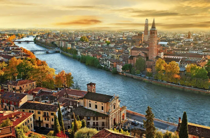 An Italian city seen from above
